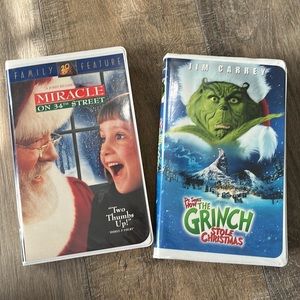 Miracle on 34th Street & The Grinch Christmas Classics VHS Vin…